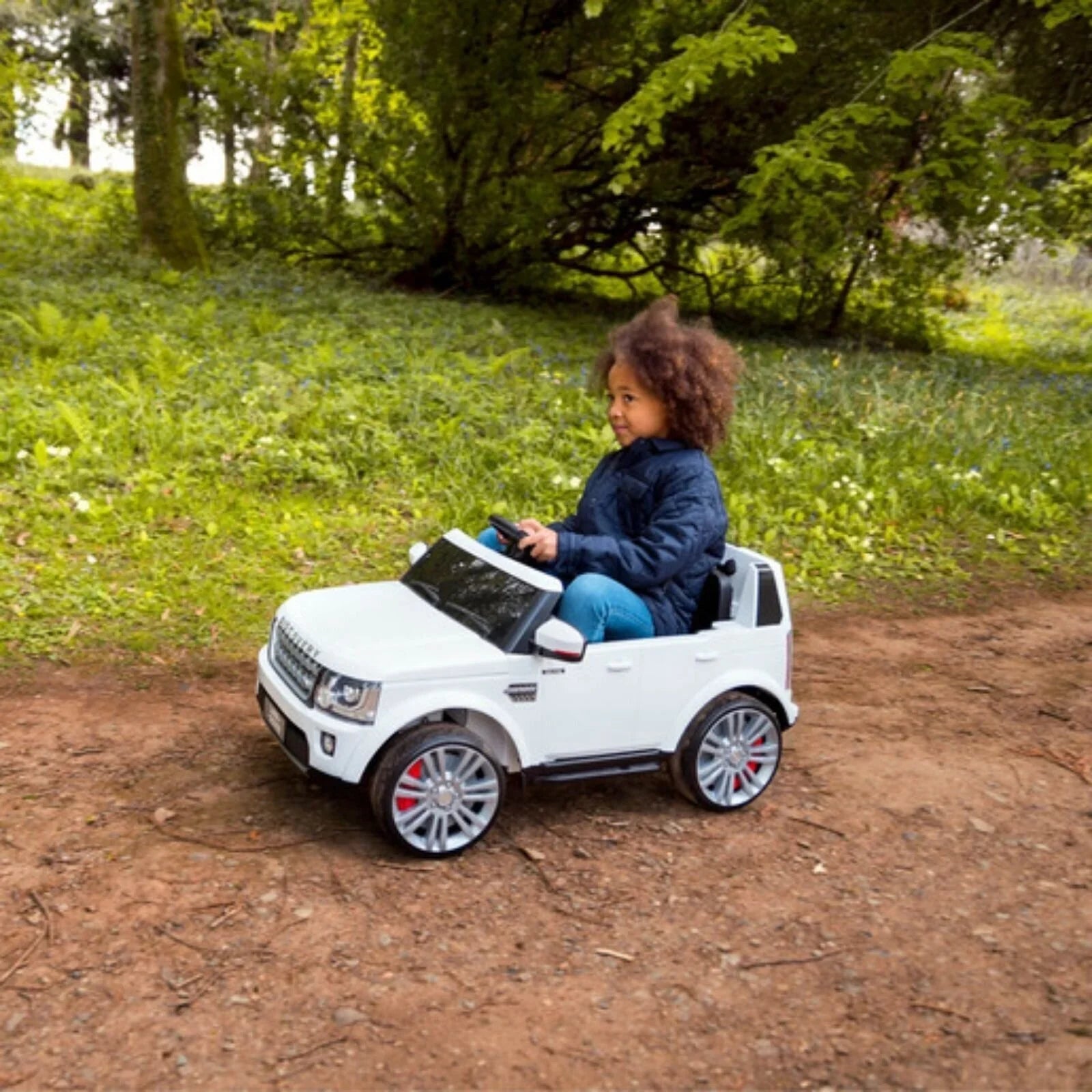 Xootz Landrover Discovery 12V Ride On Lithium - White - mezetto ebebek ebebek