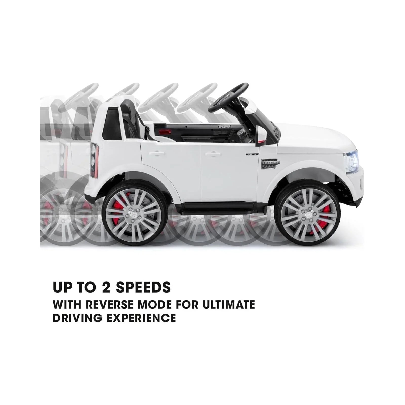 Xootz Landrover Discovery 12V Ride On Lithium - White - mezetto ebebek ebebek