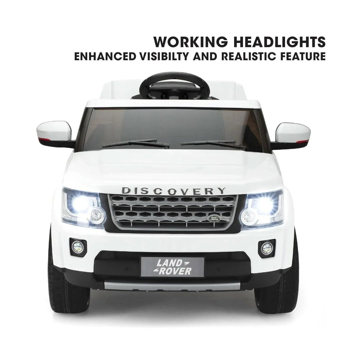 Xootz Landrover Discovery 12V Ride On Lithium - White - mezetto ebebek ebebek