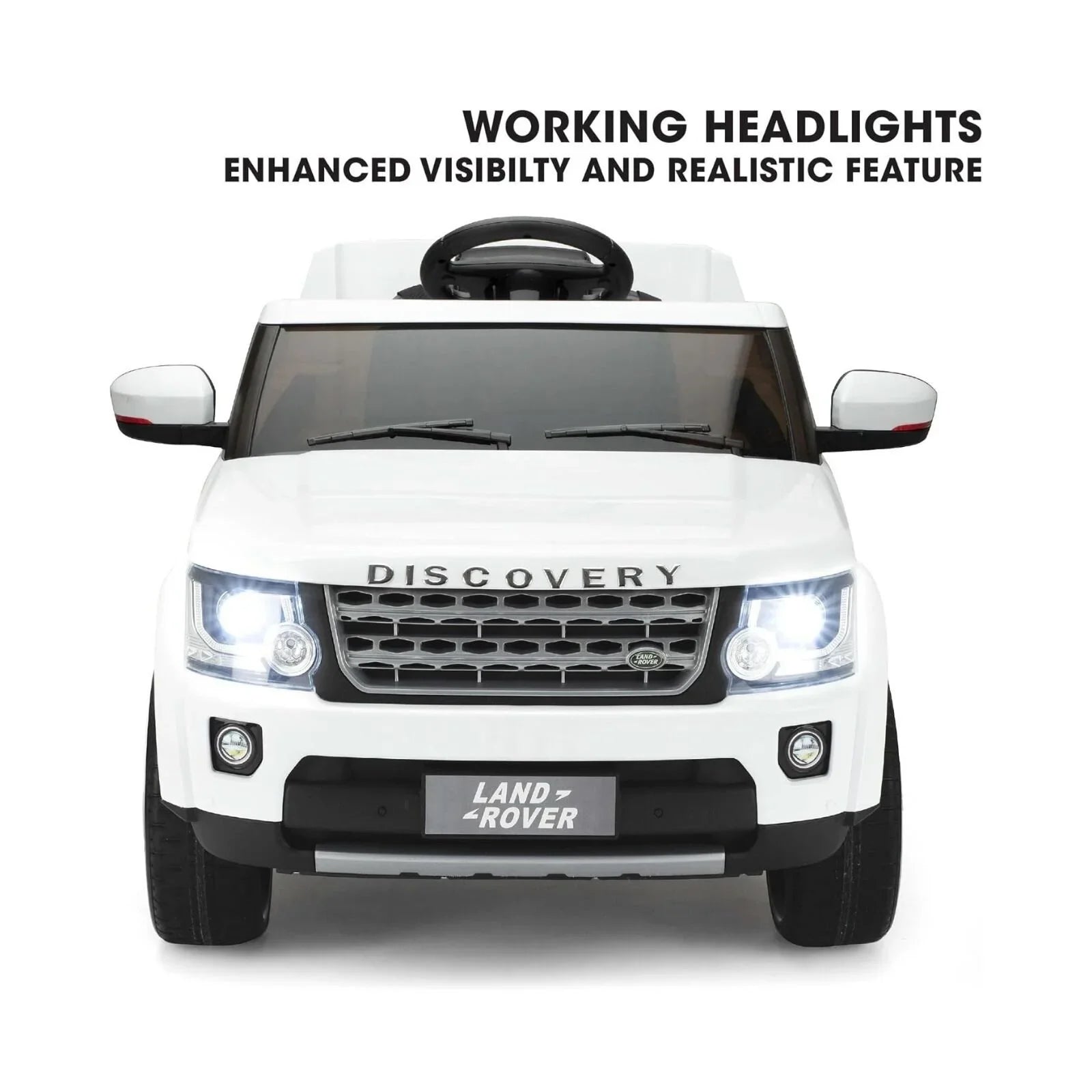 Xootz Landrover Discovery 12V Ride On Lithium - White - mezetto ebebek ebebek