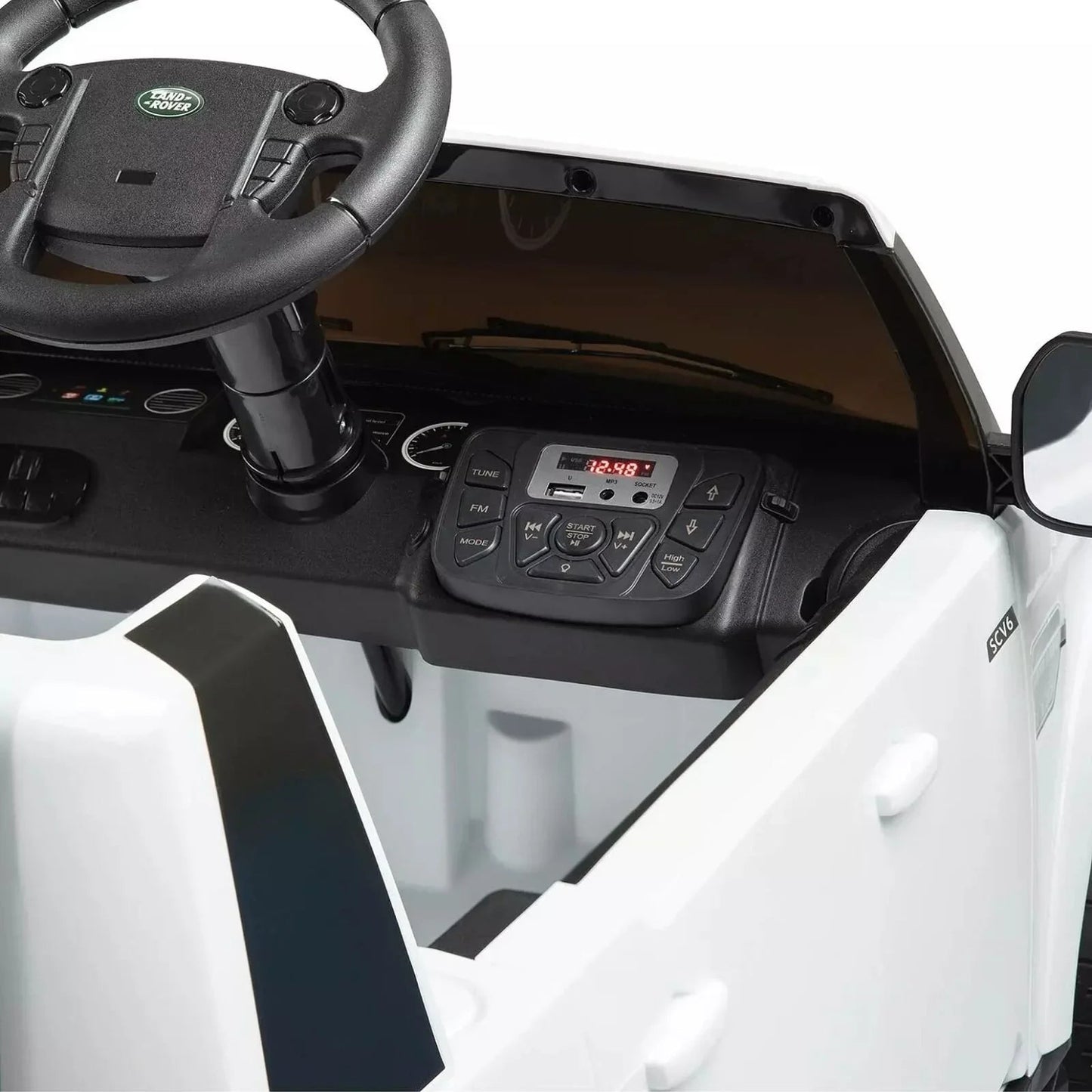 Xootz Landrover Discovery 12V Ride On Lithium - White - mezetto ebebek ebebek