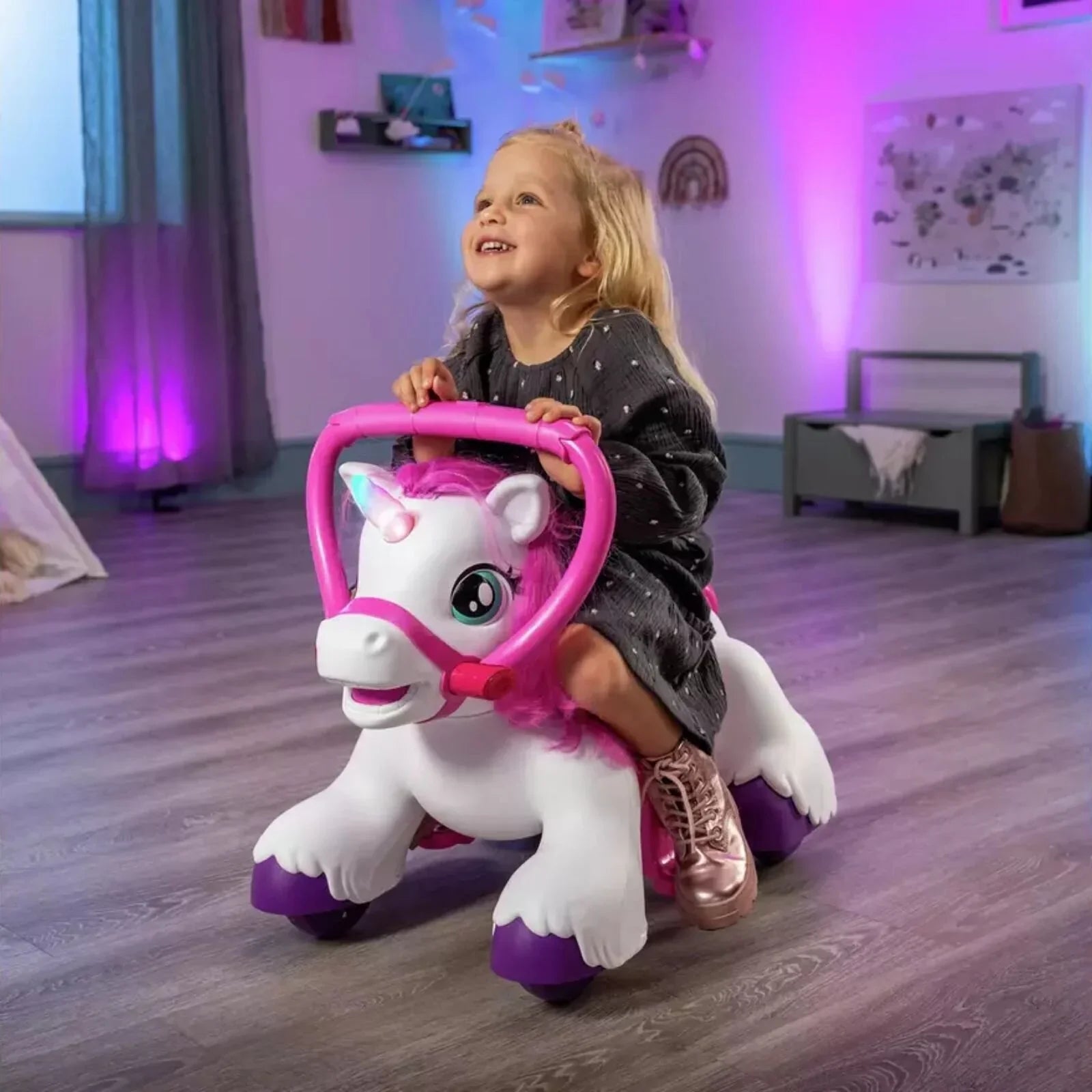 Xootz Magical Unicorn 6V Electric Ride On - White - mezetto ebebek ebebek
