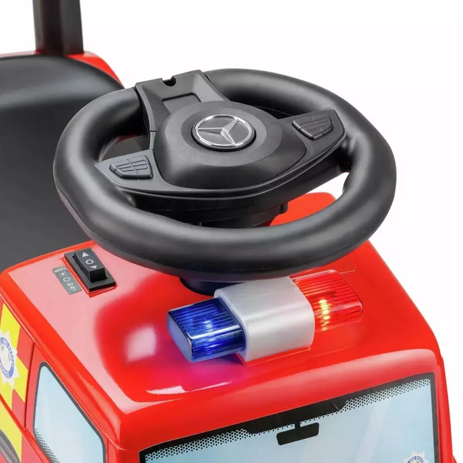 Xootz Mercedes - Benz Fire Engine Foot - to - Floor Ride On - Red - mezetto ebebek ebebek