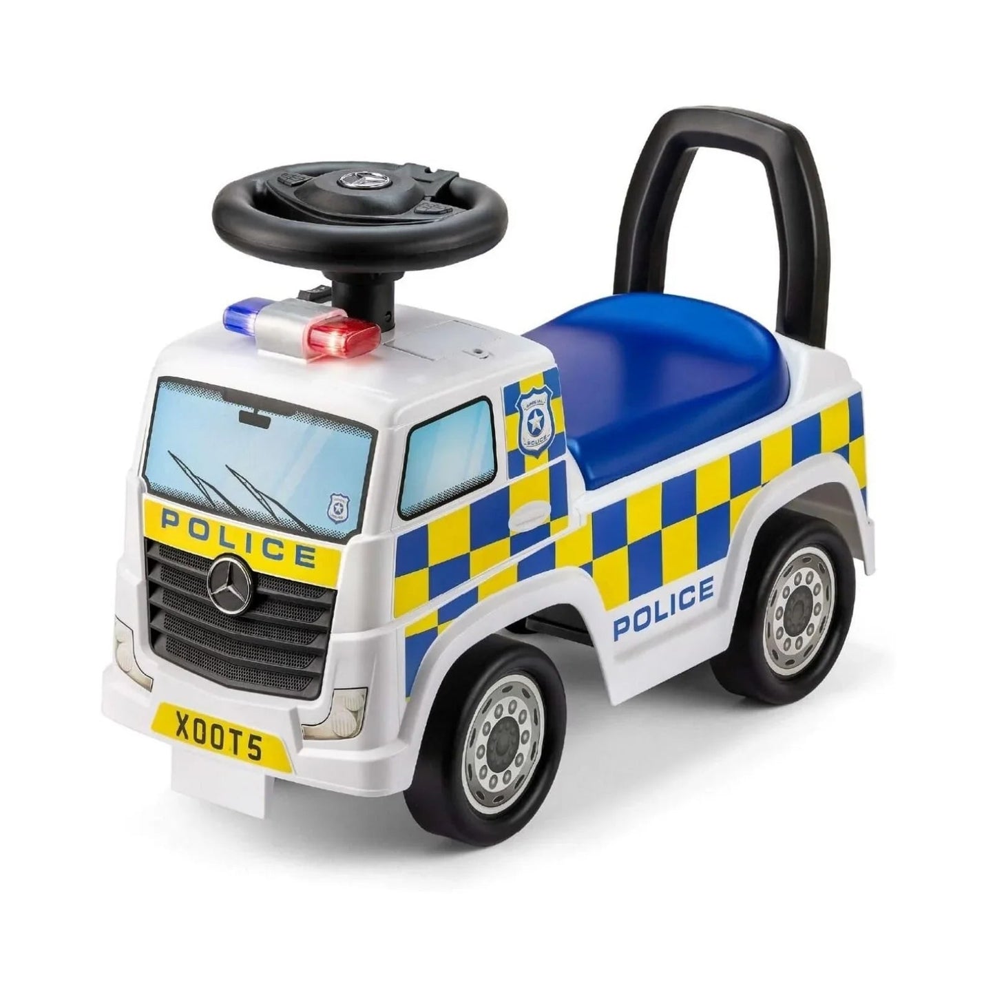 Xootz Mercedes - Benz Police Foot - to - Floor Ride On - White - mezetto ebebek ebebek