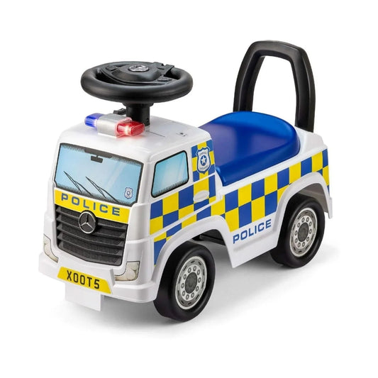Xootz Mercedes - Benz Police Foot - to - Floor Ride On - White - mezetto ebebek ebebek