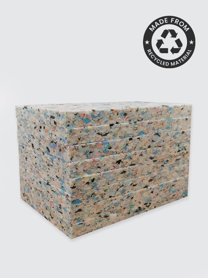 Yoga Studio 1'' Inch Chip Foam Half Yoga Block (8 Pack) - mezetto Shopify Collective Yoga Studio Store