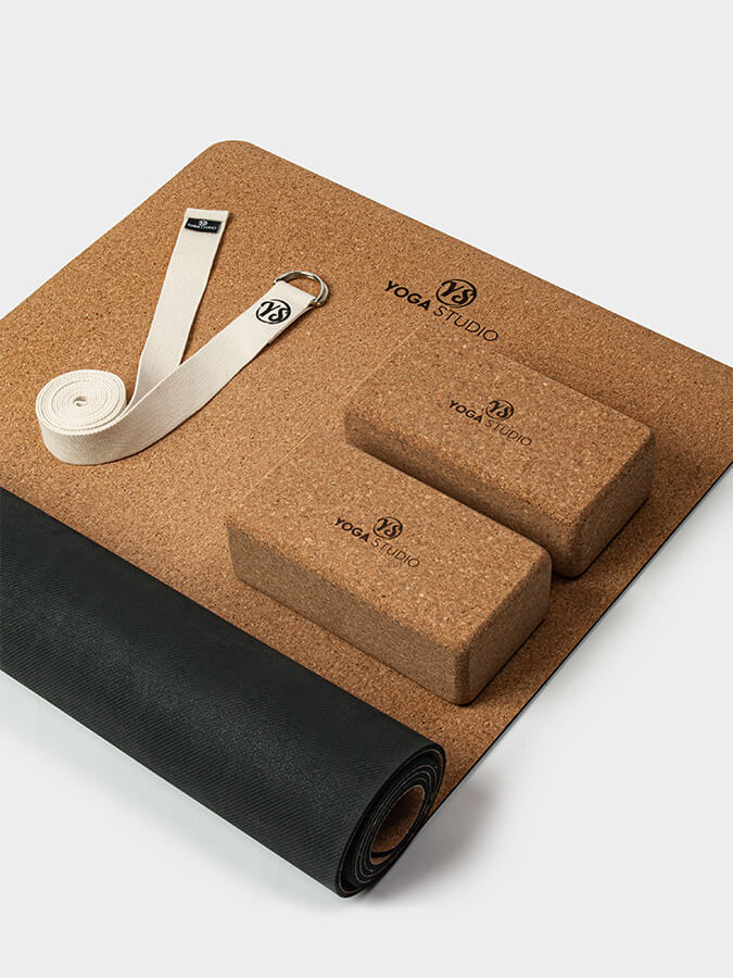 Yoga Studio Eco Starter Cork Yoga Set - mezetto Shopify Collective Yoga Studio Store
