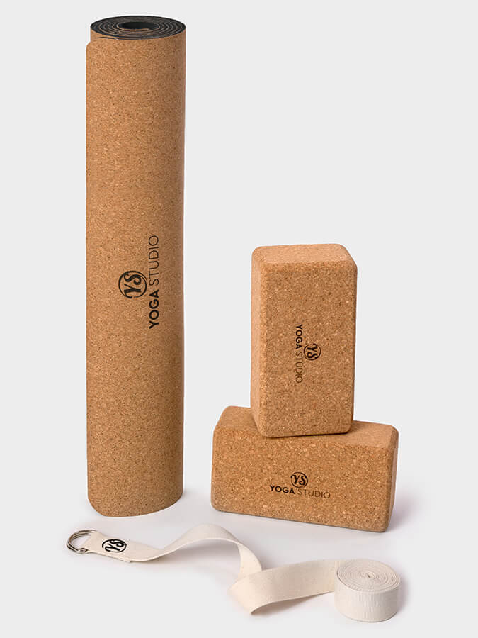 Yoga Studio Eco Starter Cork Yoga Set - mezetto Shopify Collective Yoga Studio Store