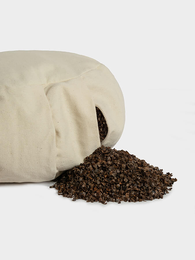 Yoga Studio EU Organic Buckwheat Zafu Crescent Linen Cushion - mezetto Shopify Collective Yoga Studio Store
