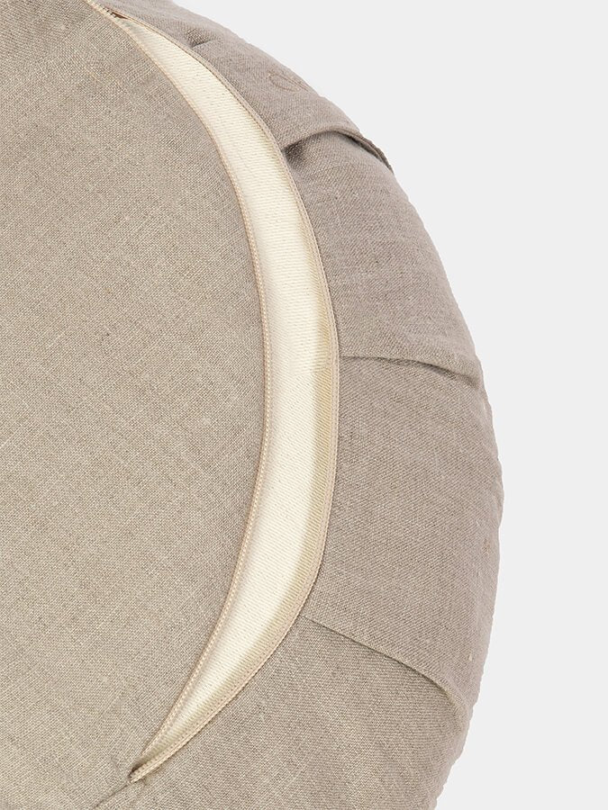 Yoga Studio EU Organic Buckwheat Zafu Crescent Linen Cushion - mezetto Shopify Collective Yoga Studio Store