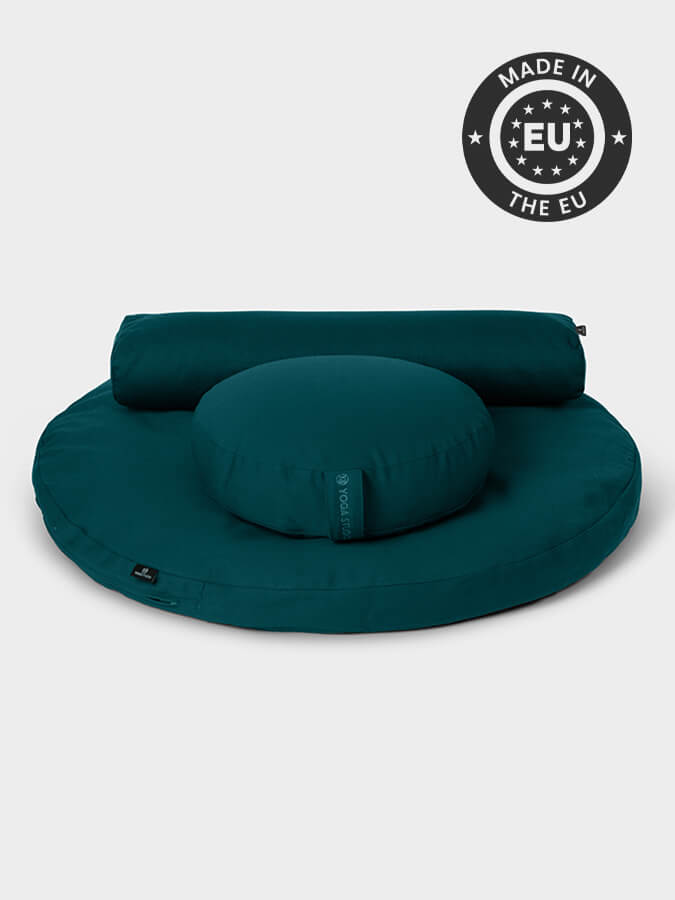 Yoga Studio EU Round Organic Zabuton Meditation Cushion Kit - Zafu & Pranayama - mezetto Shopify Collective Yoga Studio Store