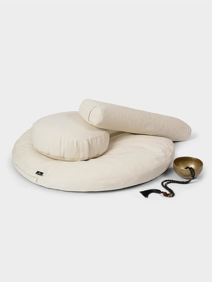Yoga Studio EU Round Organic Zabuton Meditation Cushion Kit - Zafu & Pranayama - mezetto Shopify Collective Yoga Studio Store