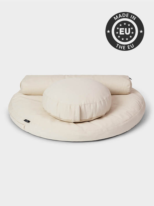 Yoga Studio EU Round Organic Zabuton Meditation Cushion Kit - Zafu & Pranayama - mezetto Shopify Collective Yoga Studio Store