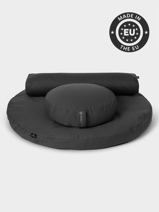 Yoga Studio EU Round Organic Zabuton Meditation Cushion Kit - Zafu & Pranayama - mezetto Shopify Collective Yoga Studio Store