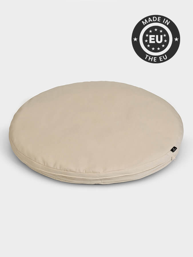 Yoga Studio EU Round Organic Zabuton Meditation Cushion - mezetto Shopify Collective Yoga Studio Store