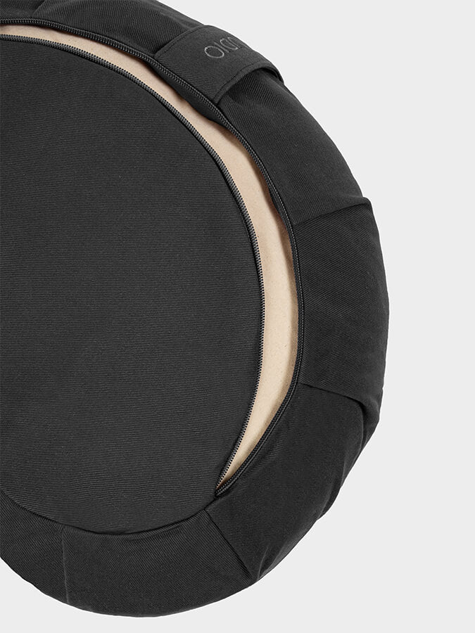 Yoga Studio European Organic Buckwheat Zafu Crescent Cushion - mezetto Shopify Collective Yoga Studio Store