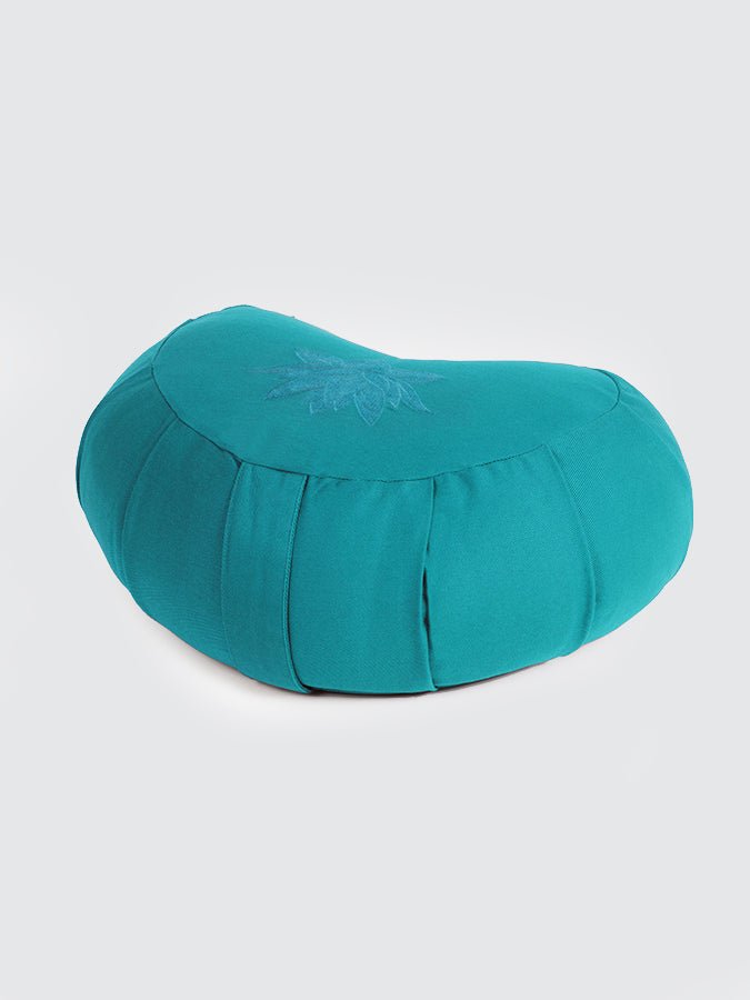 Yoga Studio GOTS Organic Cotton Crescent Lotus Zafu Buckwheat Cushion - mezetto Shopify Collective Yoga Studio Store
