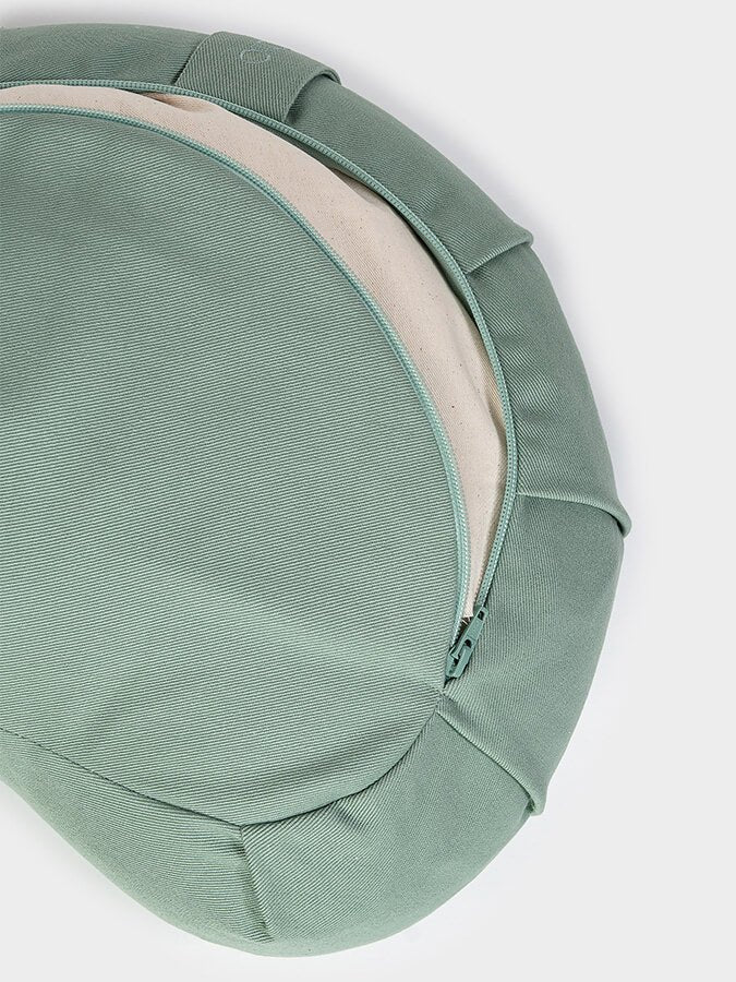 Yoga Studio GOTS Organic Cotton Crescent Lotus Zafu Buckwheat Cushion - mezetto Shopify Collective Yoga Studio Store