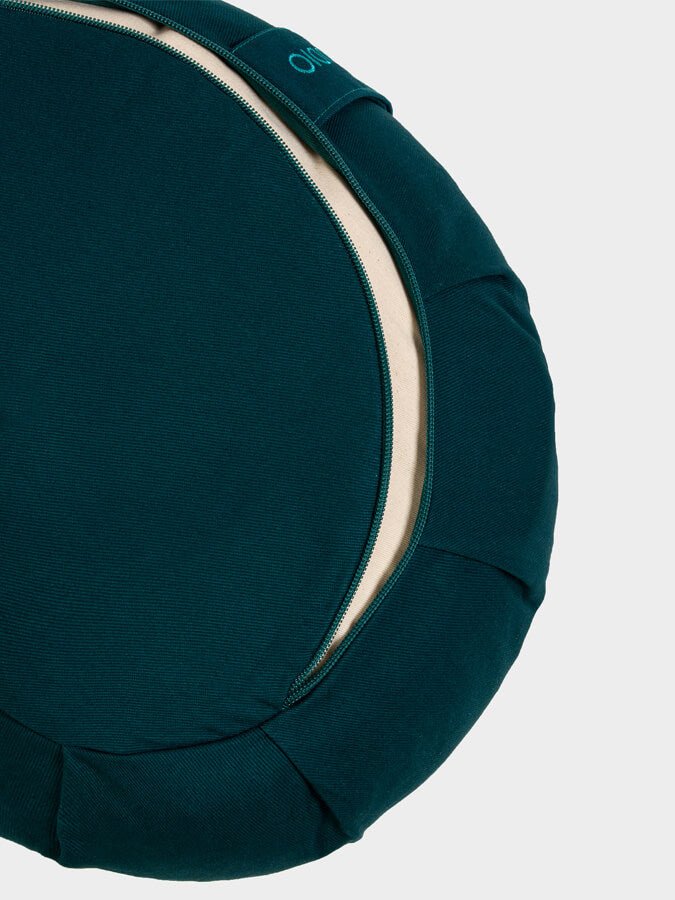 Yoga Studio GOTS Organic Cotton Crescent Lotus Zafu Buckwheat Cushion - mezetto Shopify Collective Yoga Studio Store