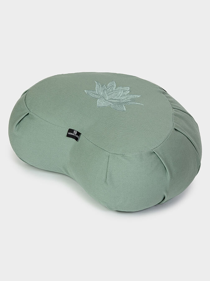 Yoga Studio GOTS Organic Cotton Crescent Lotus Zafu Buckwheat Cushion - mezetto Shopify Collective Yoga Studio Store