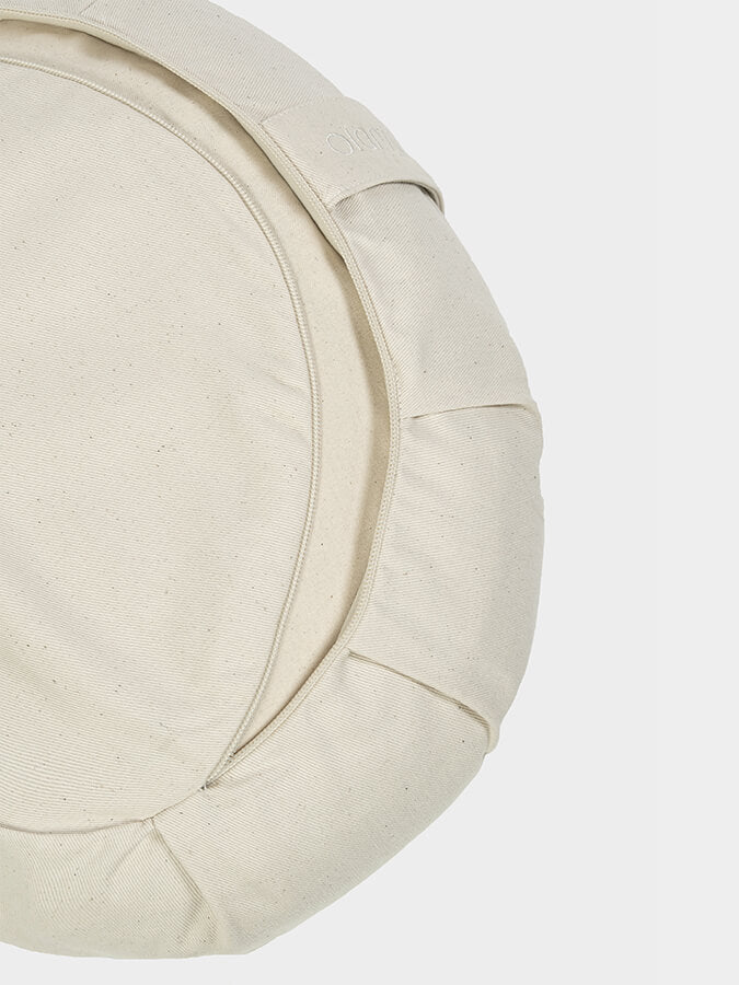 Yoga Studio GOTS Organic Cotton Crescent Lotus Zafu Buckwheat Cushion - mezetto Shopify Collective Yoga Studio Store