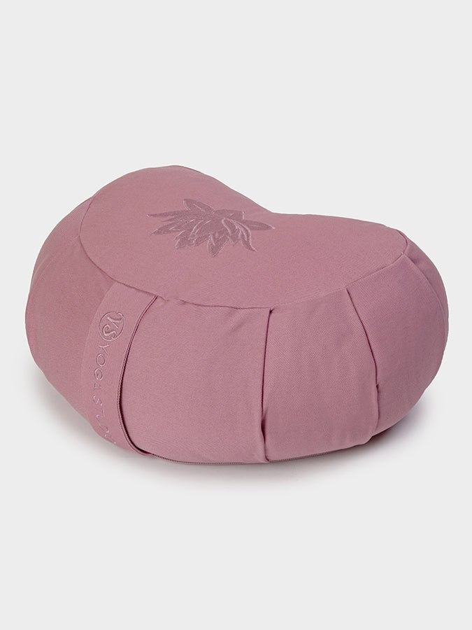Yoga Studio GOTS Organic Cotton Crescent Lotus Zafu Buckwheat Cushion - mezetto Shopify Collective Yoga Studio Store
