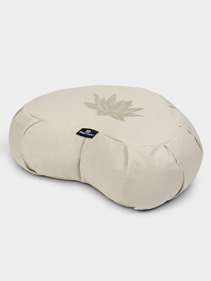 Yoga Studio GOTS Organic Cotton Crescent Lotus Zafu Buckwheat Cushion - mezetto Shopify Collective Yoga Studio Store