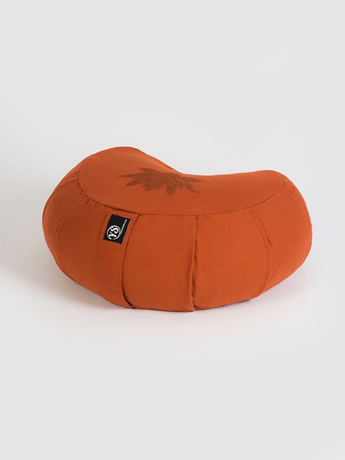 Yoga Studio GOTS Organic Cotton Crescent Lotus Zafu Buckwheat Cushion - mezetto Shopify Collective Yoga Studio Store