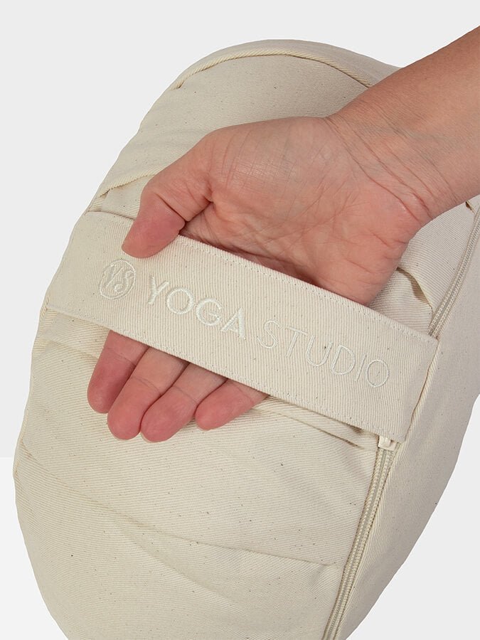 Yoga Studio GOTS Organic Cotton Crescent Lotus Zafu Buckwheat Cushion - mezetto Shopify Collective Yoga Studio Store