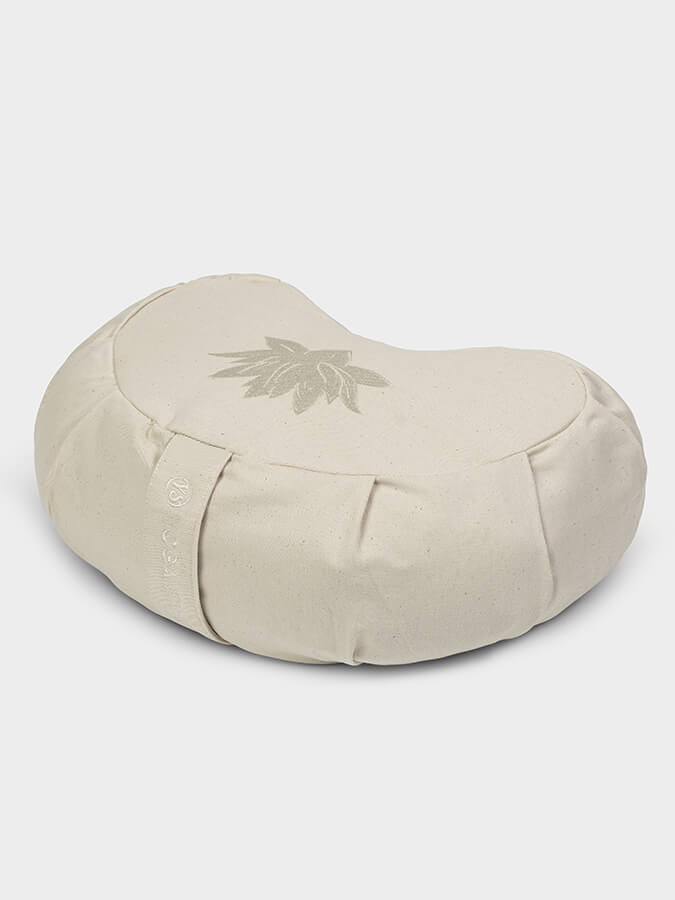 Yoga Studio GOTS Organic Cotton Crescent Lotus Zafu Buckwheat Cushion - mezetto Shopify Collective Yoga Studio Store