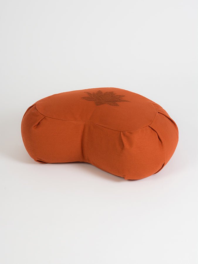 Yoga Studio GOTS Organic Cotton Crescent Lotus Zafu Buckwheat Cushion - mezetto Shopify Collective Yoga Studio Store