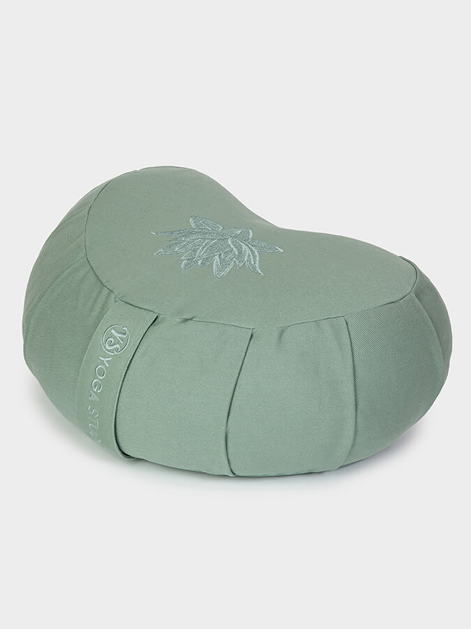 Yoga Studio GOTS Organic Cotton Crescent Lotus Zafu Buckwheat Cushion - mezetto Shopify Collective Yoga Studio Store
