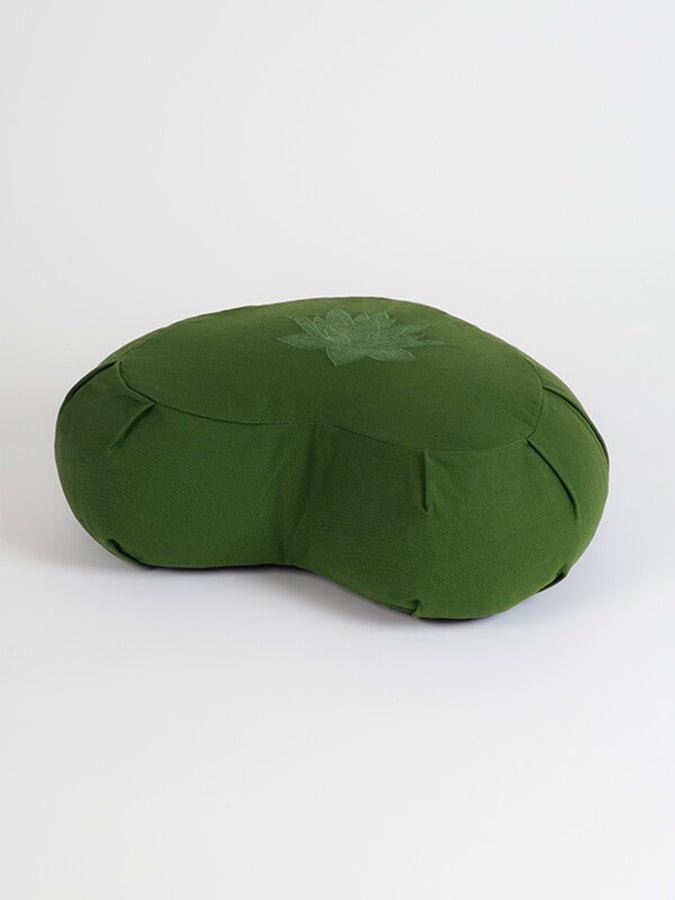 Yoga Studio GOTS Organic Cotton Crescent Lotus Zafu Buckwheat Cushion - mezetto Shopify Collective Yoga Studio Store