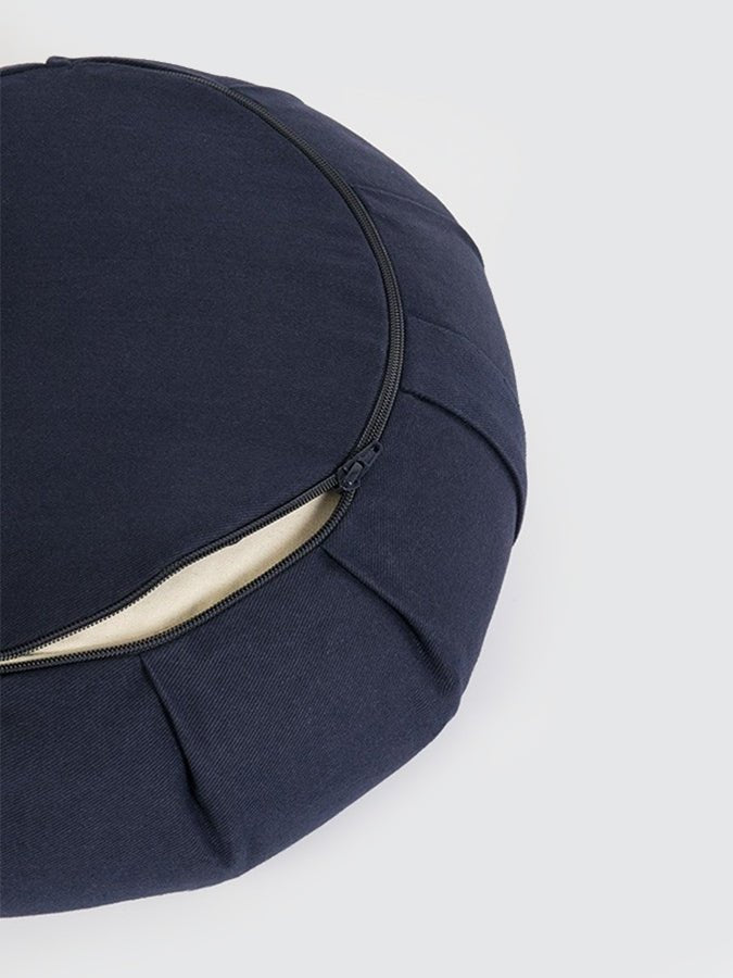 Yoga Studio GOTS Organic Cotton Crescent Lotus Zafu Buckwheat Cushion - mezetto Shopify Collective Yoga Studio Store