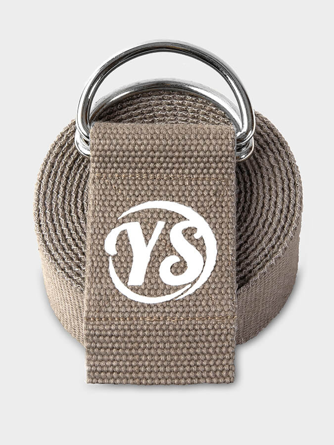 Yoga Studio GOTS Organic Cotton D - Ring 2.5m Yoga Belt Strap - mezetto Shopify Collective Yoga Studio Store