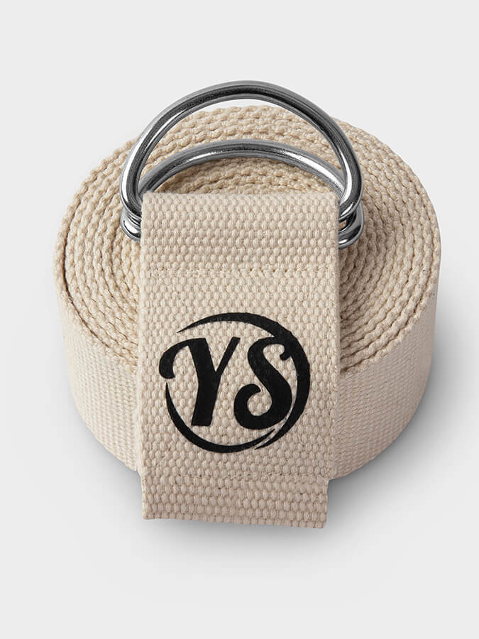 Yoga Studio GOTS Organic Cotton D - Ring 2.5m Yoga Belt Strap - mezetto Shopify Collective Yoga Studio Store