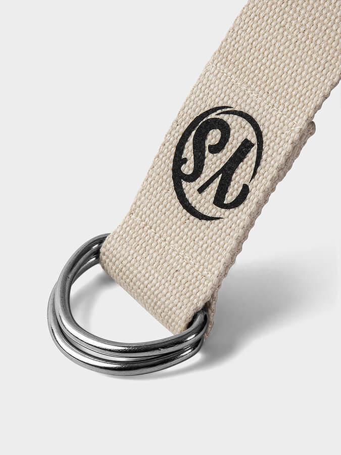 Yoga Studio GOTS Organic Cotton D - Ring 2.5m Yoga Belt Strap - mezetto Shopify Collective Yoga Studio Store