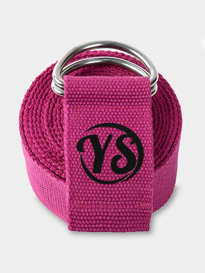 Yoga Studio GOTS Organic Cotton D - Ring 2.5m Yoga Belt Strap - mezetto Shopify Collective Yoga Studio Store