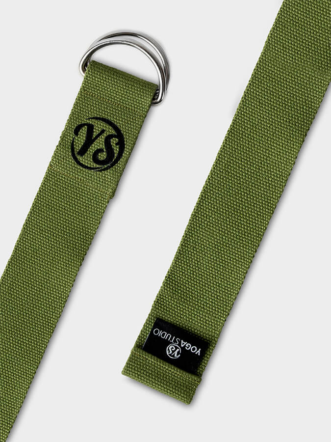 Yoga Studio GOTS Organic Cotton D - Ring 2.5m Yoga Belt Strap - mezetto Shopify Collective Yoga Studio Store