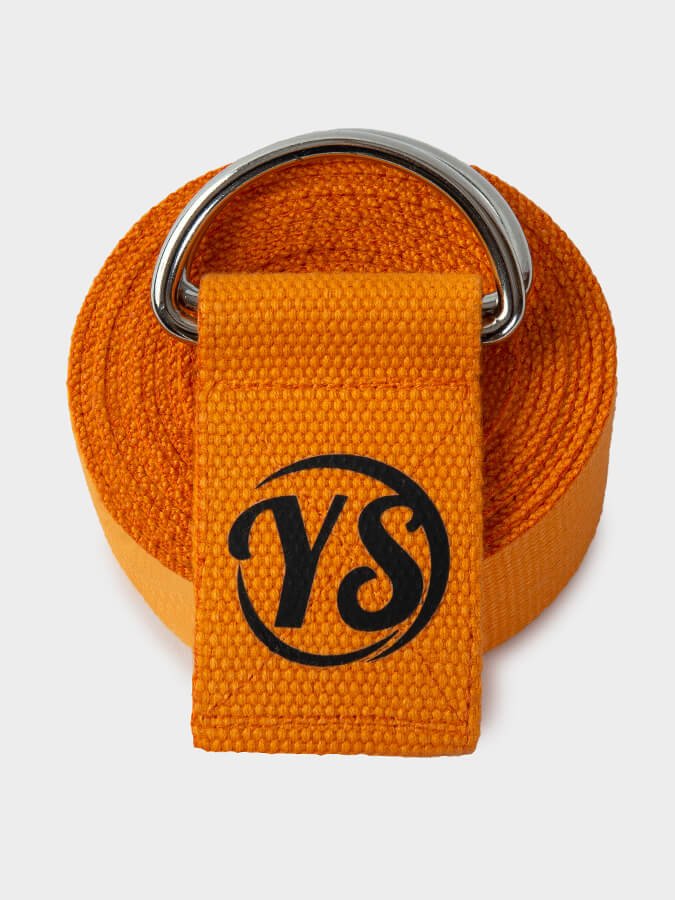 Yoga Studio GOTS Organic Cotton D - Ring 2.5m Yoga Belt Strap - mezetto Shopify Collective Yoga Studio Store