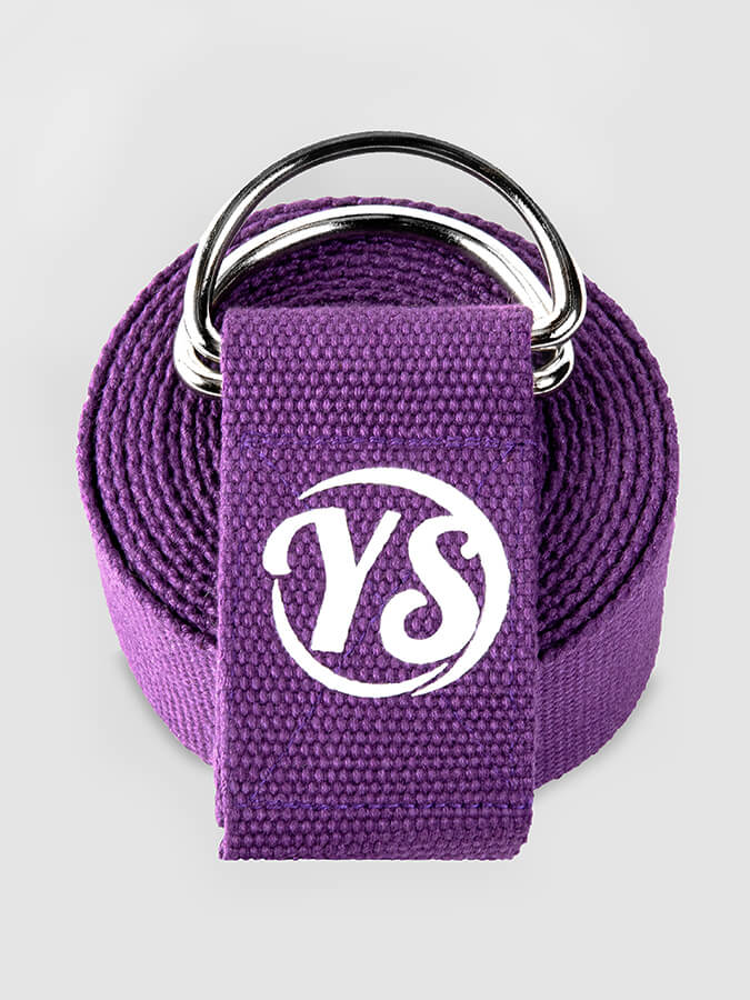 Yoga Studio GOTS Organic Cotton D - Ring 2.5m Yoga Belt Strap - mezetto Shopify Collective Yoga Studio Store