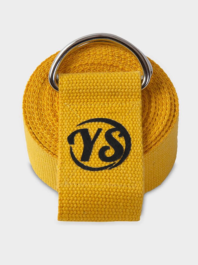 Yoga Studio GOTS Organic Cotton D - Ring 2.5m Yoga Belt Strap - mezetto Shopify Collective Yoga Studio Store