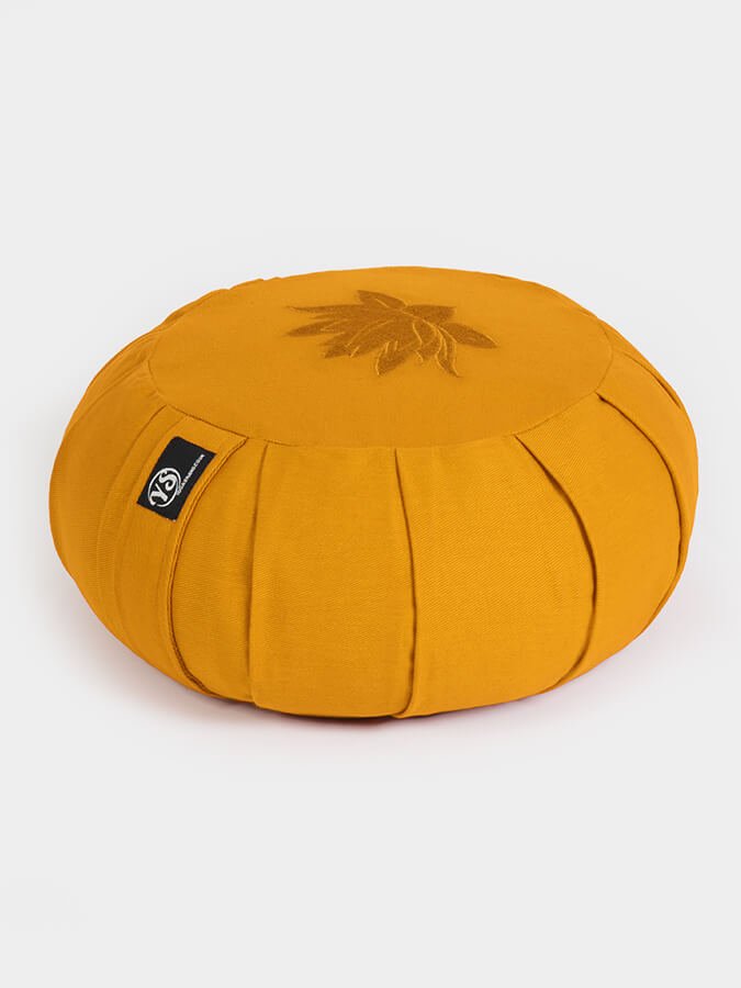 Yoga Studio GOTS Organic Cotton Round Lotus Zafu Buckwheat Cushion - mezetto Shopify Collective Yoga Studio Store