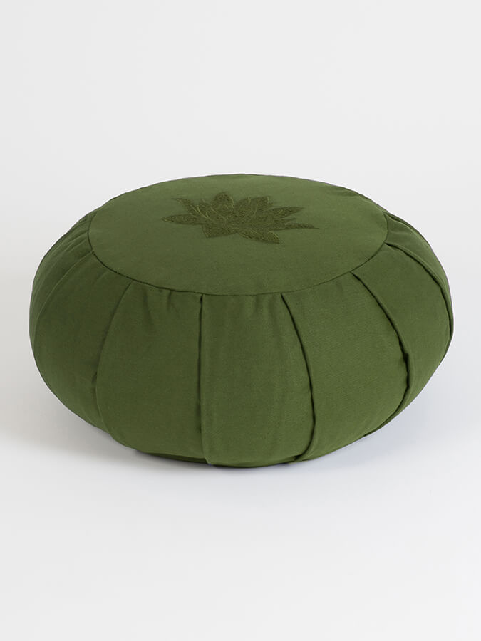 Yoga Studio GOTS Organic Cotton Round Lotus Zafu Buckwheat Cushion - mezetto Shopify Collective Yoga Studio Store