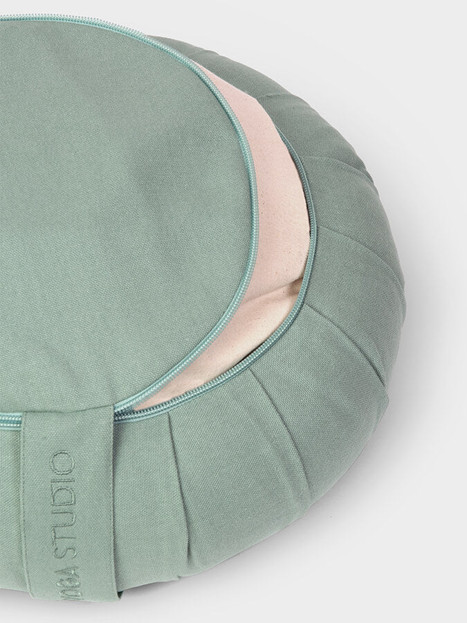 Yoga Studio GOTS Organic Cotton Round Lotus Zafu Buckwheat Cushion - mezetto Shopify Collective Yoga Studio Store