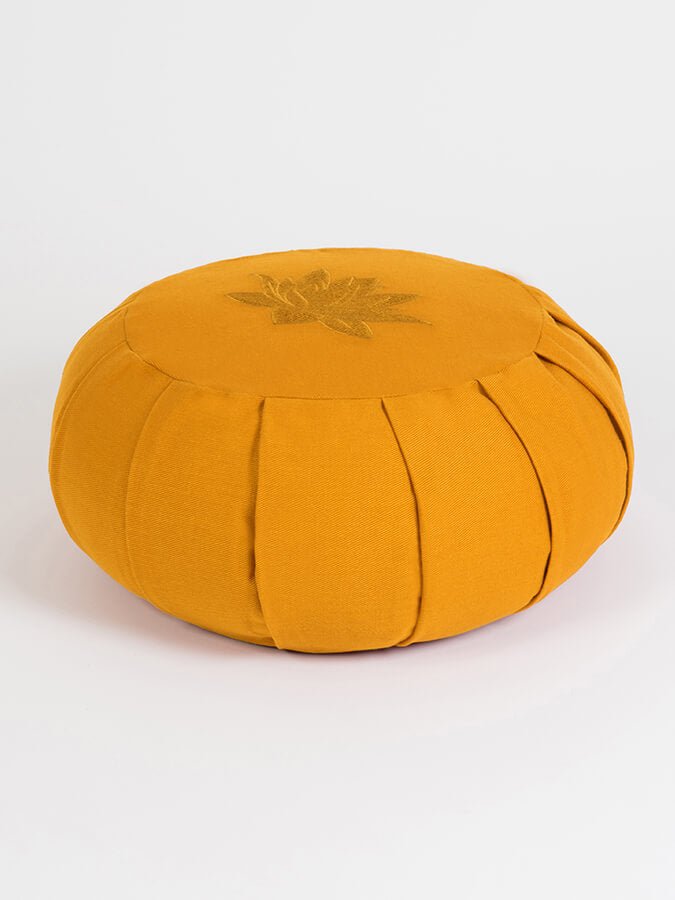 Yoga Studio GOTS Organic Cotton Round Lotus Zafu Buckwheat Cushion - mezetto Shopify Collective Yoga Studio Store
