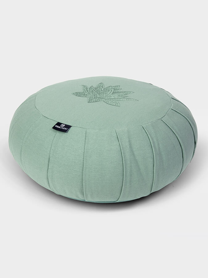 Yoga Studio GOTS Organic Cotton Round Lotus Zafu Buckwheat Cushion - mezetto Shopify Collective Yoga Studio Store