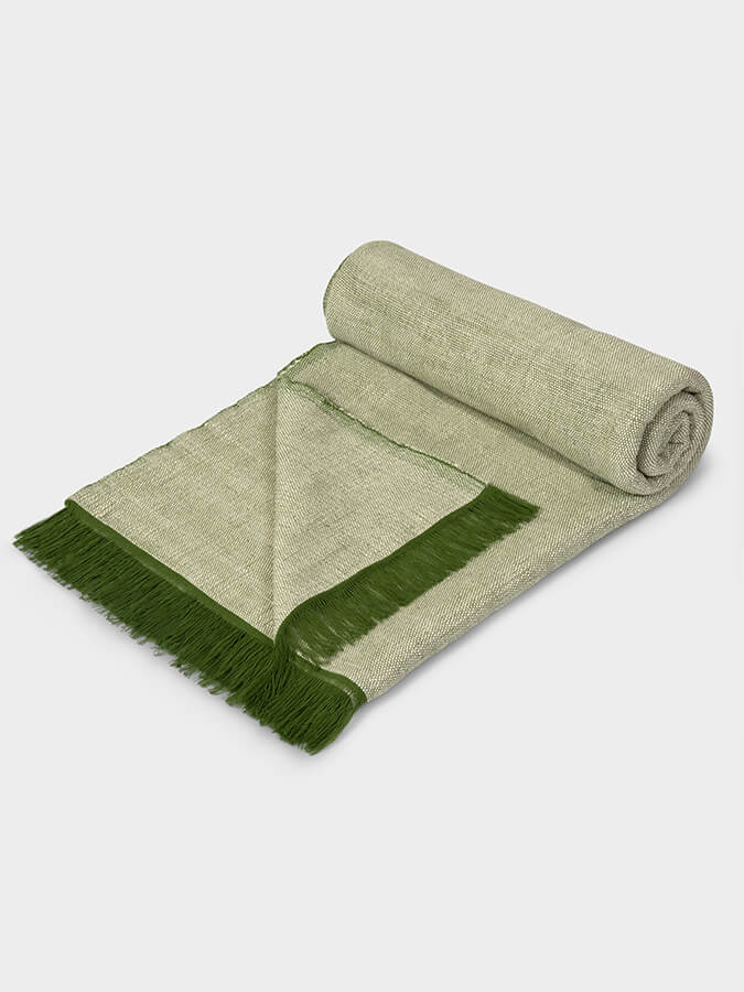 Yoga Studio GOTS Organic Cotton Two Toned Yoga Blanket - mezetto Shopify Collective Yoga Studio Store