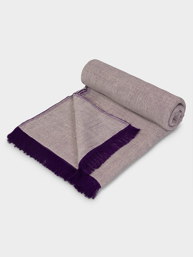 Yoga Studio GOTS Organic Cotton Two Toned Yoga Blanket - mezetto Shopify Collective Yoga Studio Store