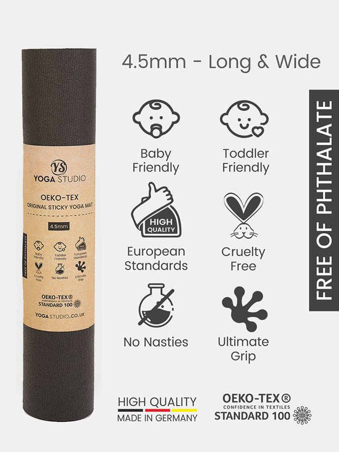 Yoga Studio Oeko - Tex Long & Wide Yoga Mat 4.5mm - mezetto Shopify Collective Yoga Studio Store